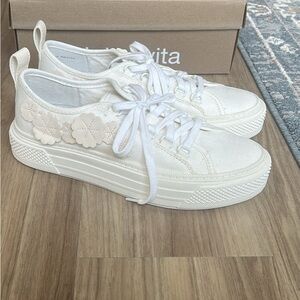 White Floral Dolce Vita Sneakers